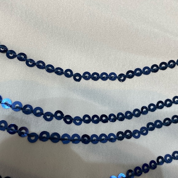 Chico’s sequence white/blue stripes Tunic -  Size 1 - Picture 7 of 12